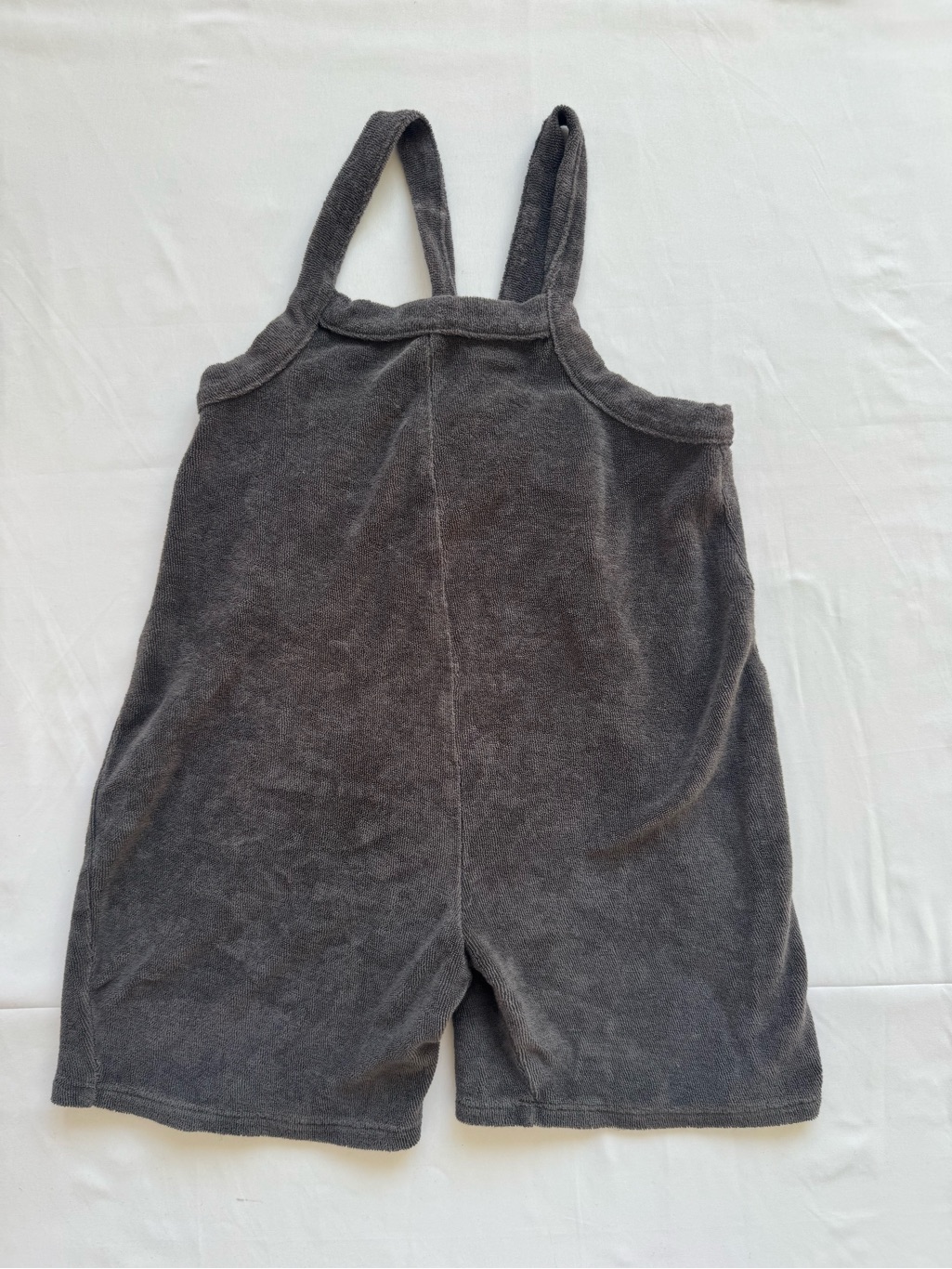 Organic Zoo Kids Grey Terry Romper Size 2/3y